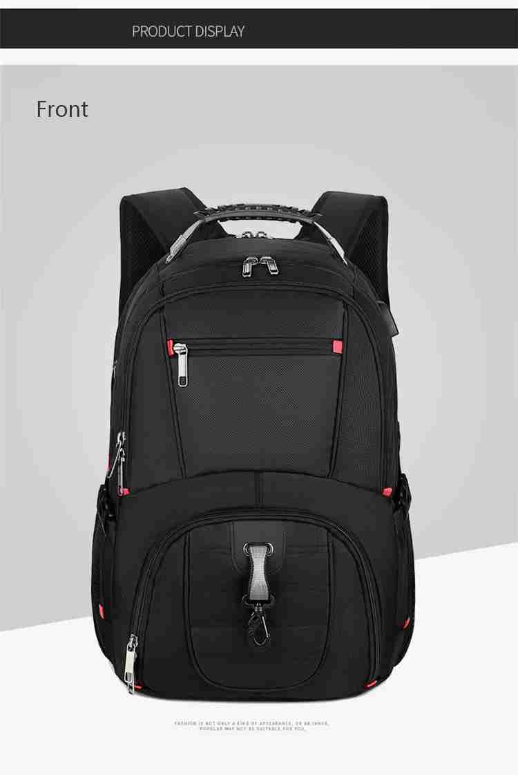 Swiss-Multifunctional bags Durable 17 Inch Laptop Backpack, Travel Bag,College Bookbag,USB Charging Port,Water Resistant