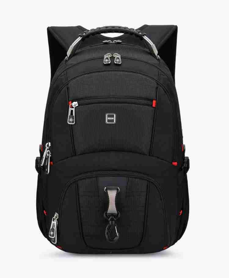 Swiss-Multifunctional bags Durable 17 Inch Laptop Backpack, Travel Bag,College Bookbag,USB Charging Port,Water Resistant