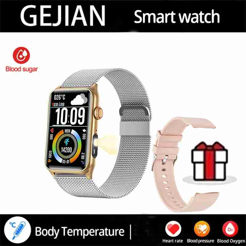 2025 New Smart Watch Blood Glucose Blood Oxygen Body Temperature Men Smartwatch Heart Rate Health Monitoring Women Smart Watches